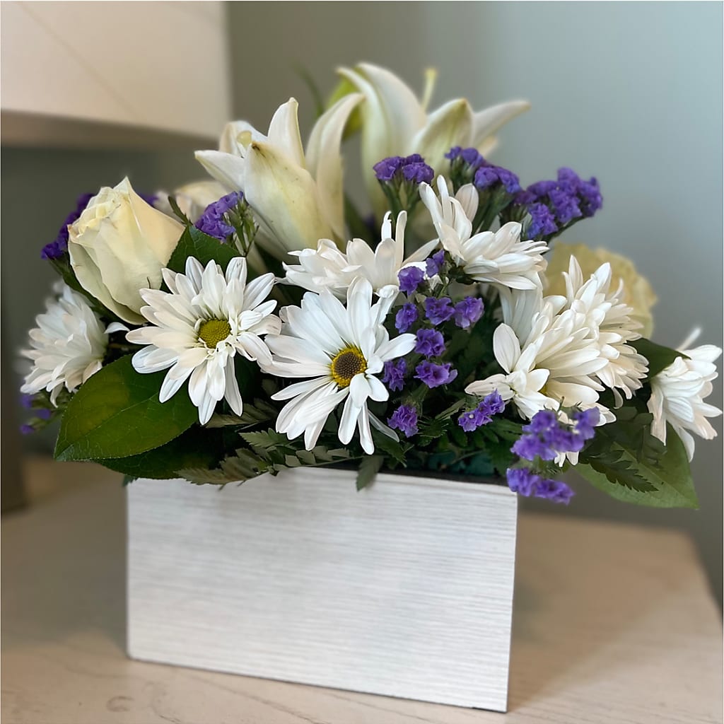 Beyond Blue Box Bouquet – Sugardoll Florist, New York NY