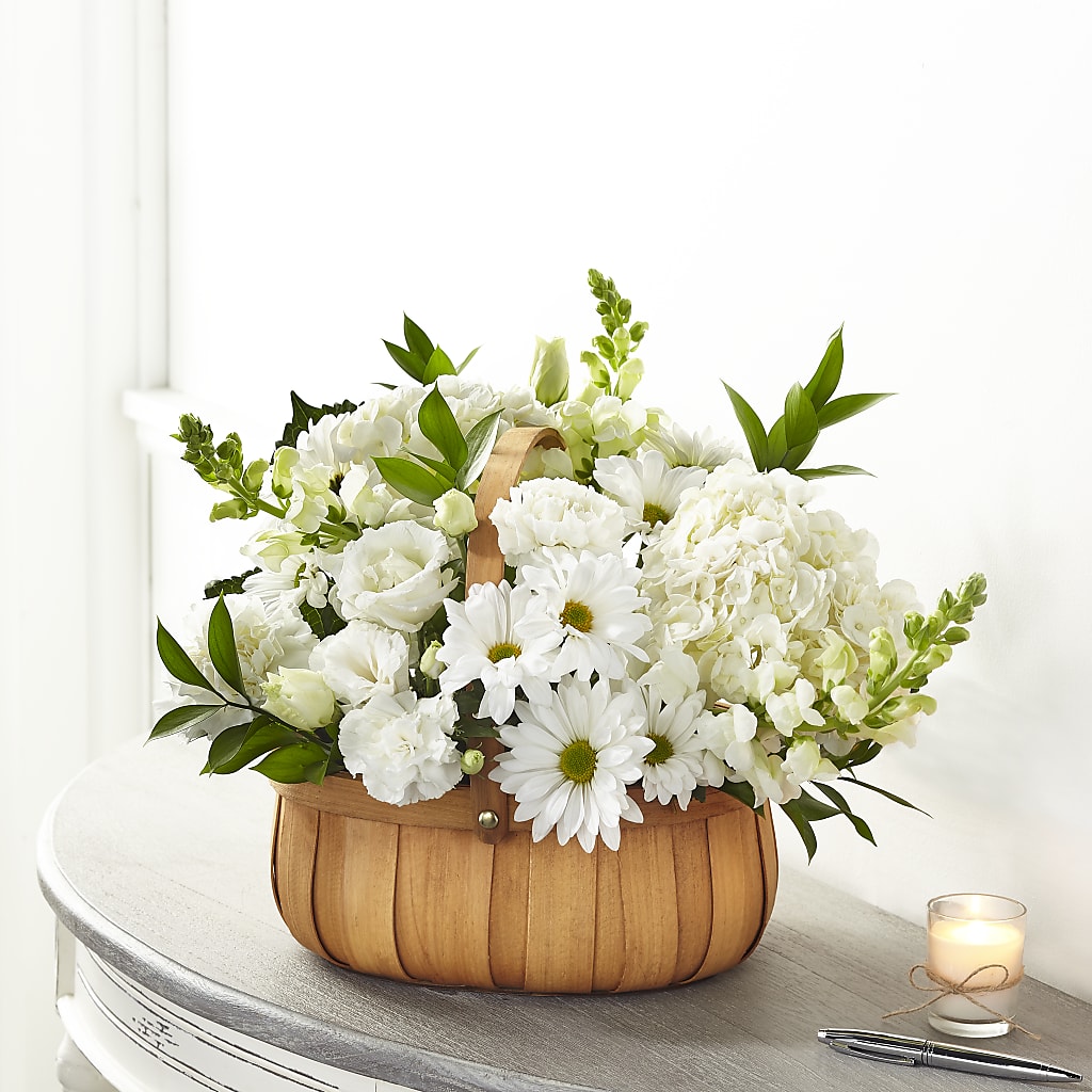 Pure Ivory Basket – Sugardoll Florist, New York NY