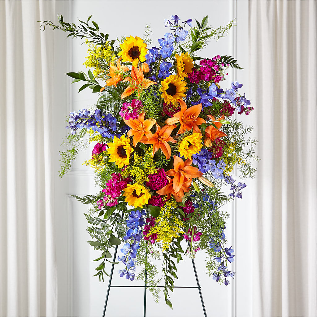 Sunlit Memories Standing Spray (Standard) – Sugardoll Florist, New York NY