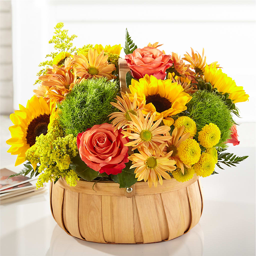 Harvest Sunflower Basket – Sugardoll Florist, New York NY