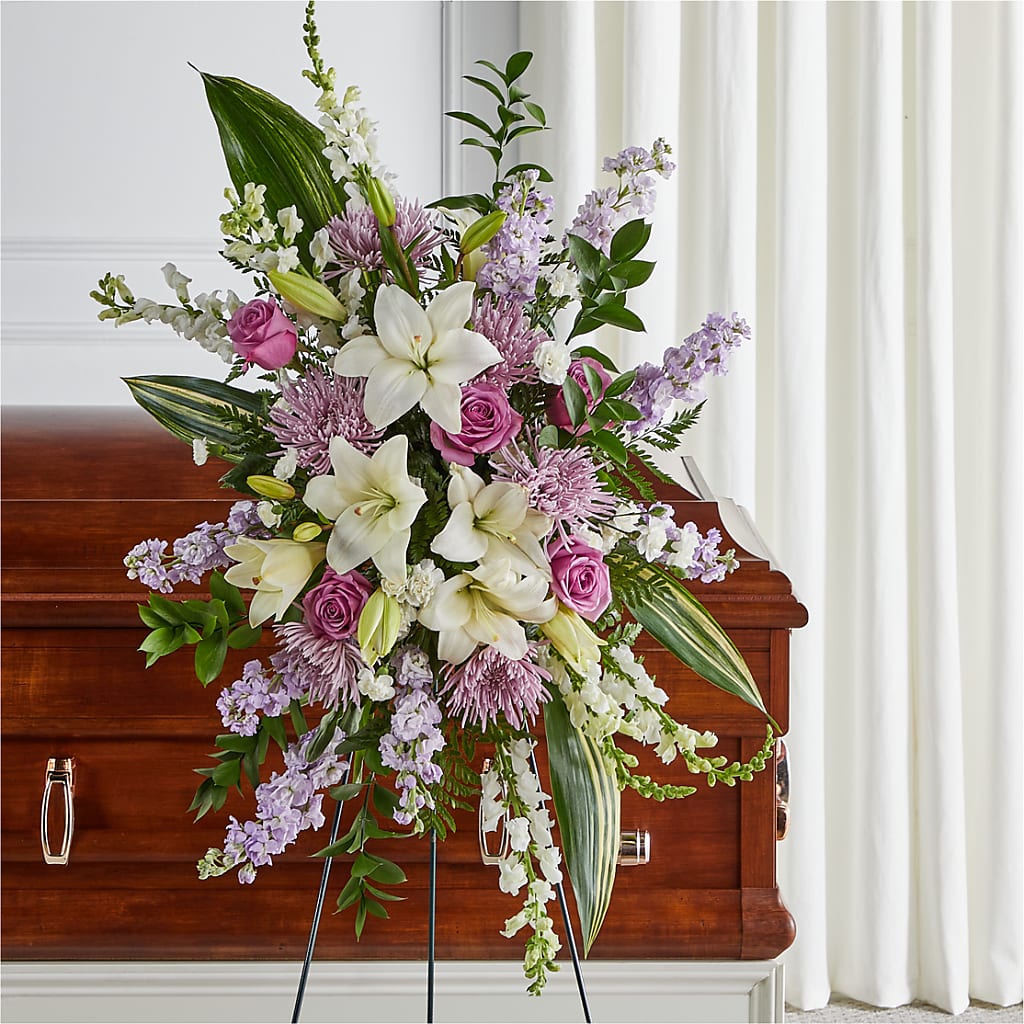 Grateful Hearts Standing Spray – Sugardoll Florist, New York NY