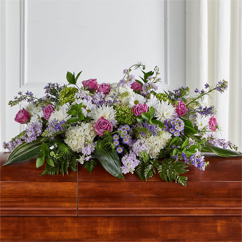 Meadows of Serenity Casket Spray – Sugardoll Florist, New York NY