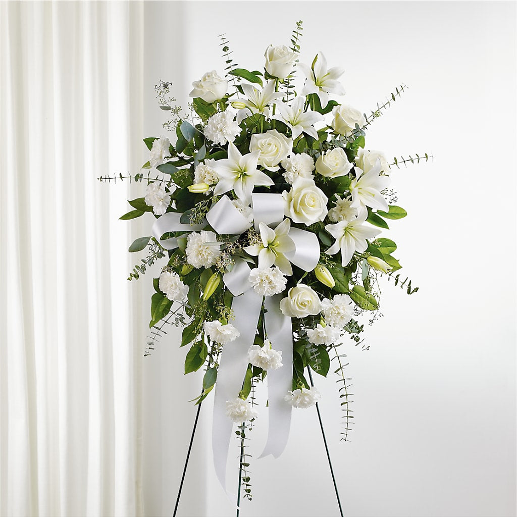 With Care Standing Spray – Sugardoll Florist, New York NY