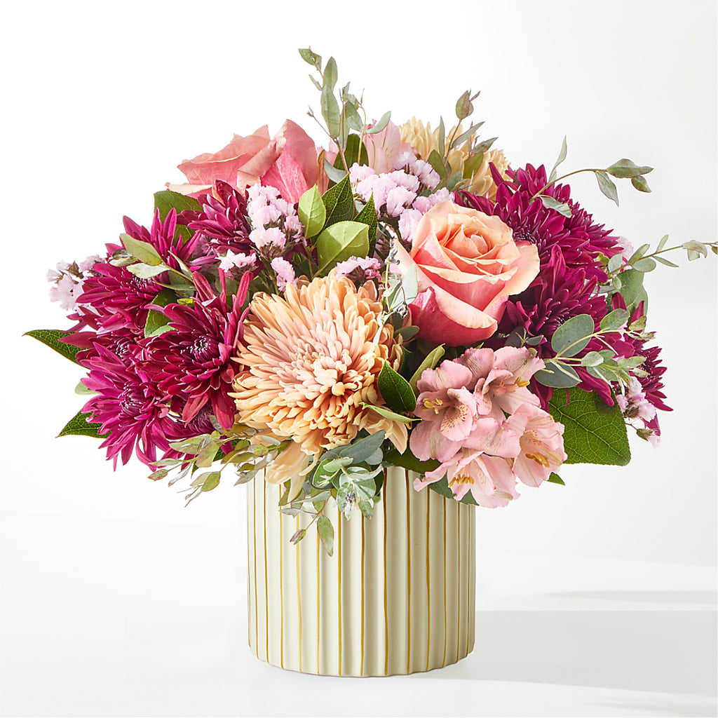 Berry Cobbler Bouquet with Ivory Vase – Sugardoll Florist, New York NY