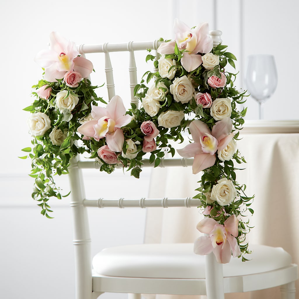 Orchid Rose Chair Décor – Sugardoll Florist, New York NY