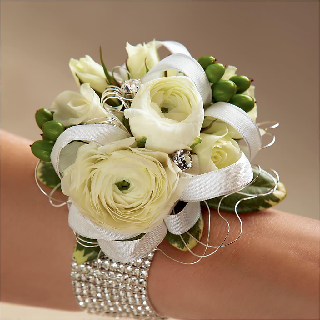 White Wedding Corsage – Sugardoll Florist, New York NY