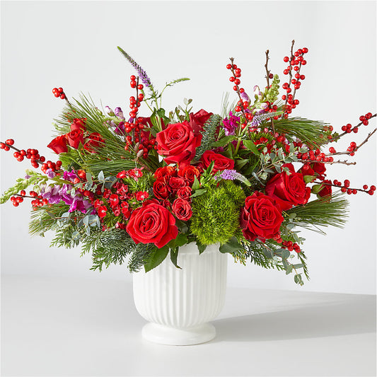 Big Red Bow Bouquet –  Sugardoll Florist, New York NY