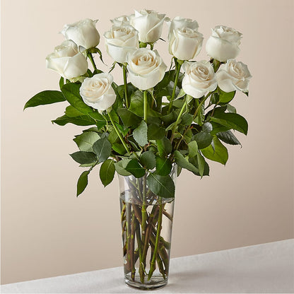 Long Stem White Rose Bouquet –  Sugardoll Florist, New York NY