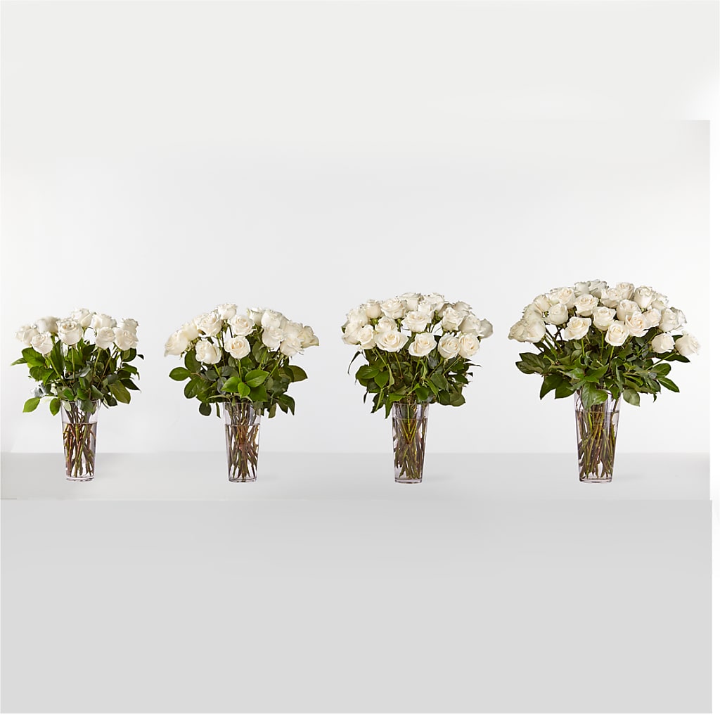 Long Stem White Rose Bouquet –  Sugardoll Florist, New York NY