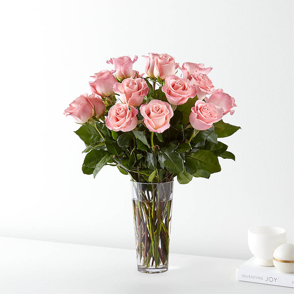 Long Stem Pink Rose Bouquet –  Sugardoll Florist, New York NY