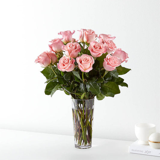 Long Stem Pink Rose Bouquet –  Sugardoll Florist, New York NY