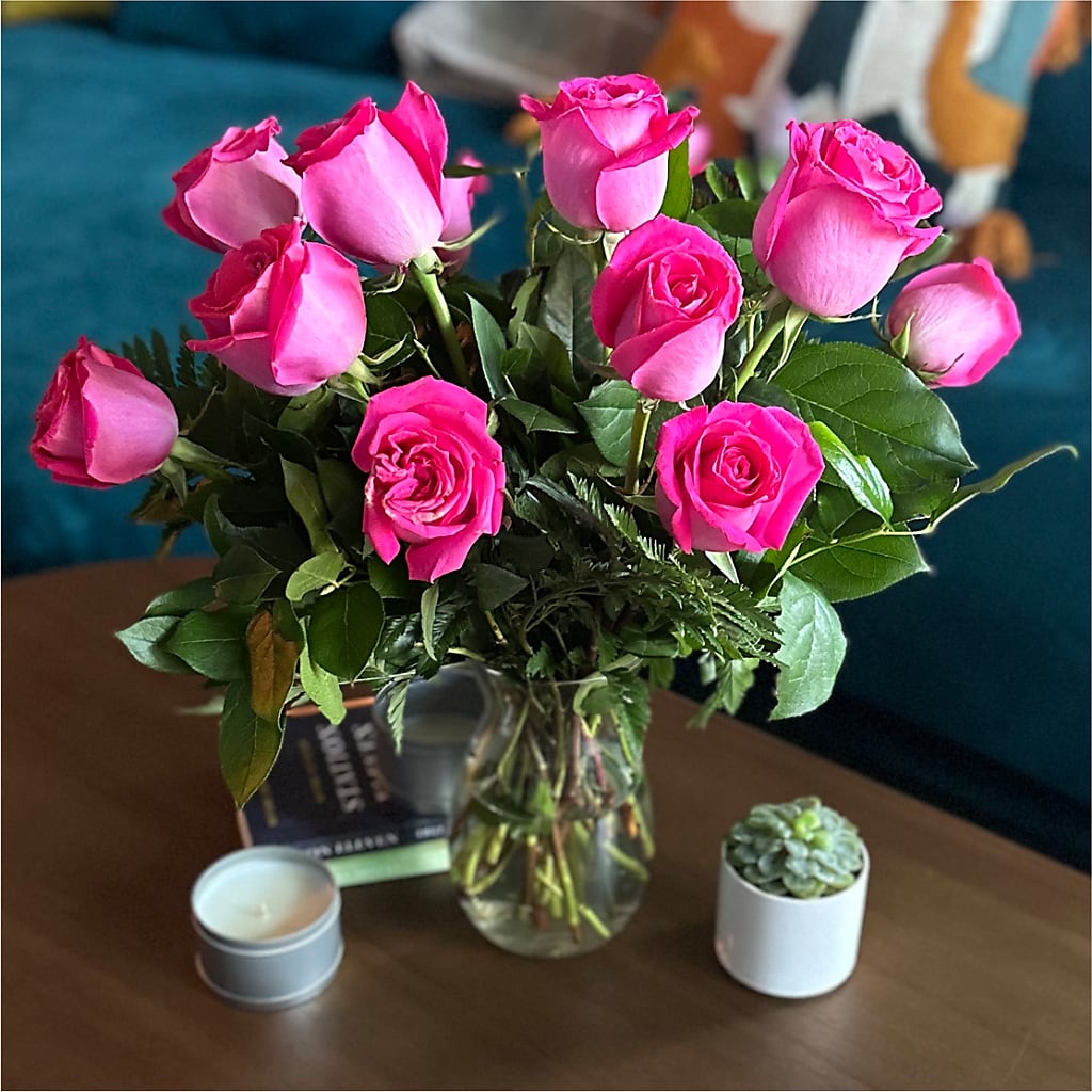 Long Stem Pink Rose Bouquet –  Sugardoll Florist, New York NY