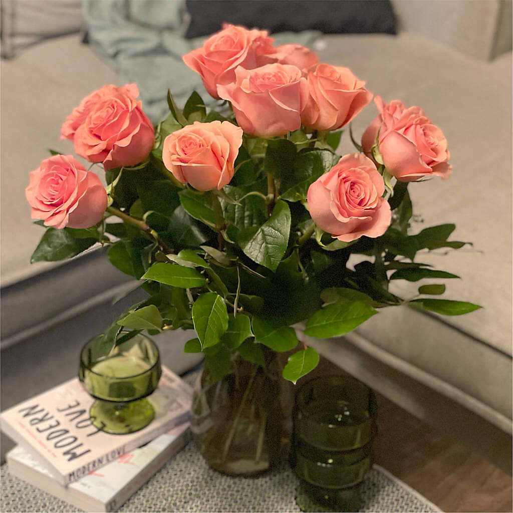 Long Stem Pink Rose Bouquet –  Sugardoll Florist, New York NY