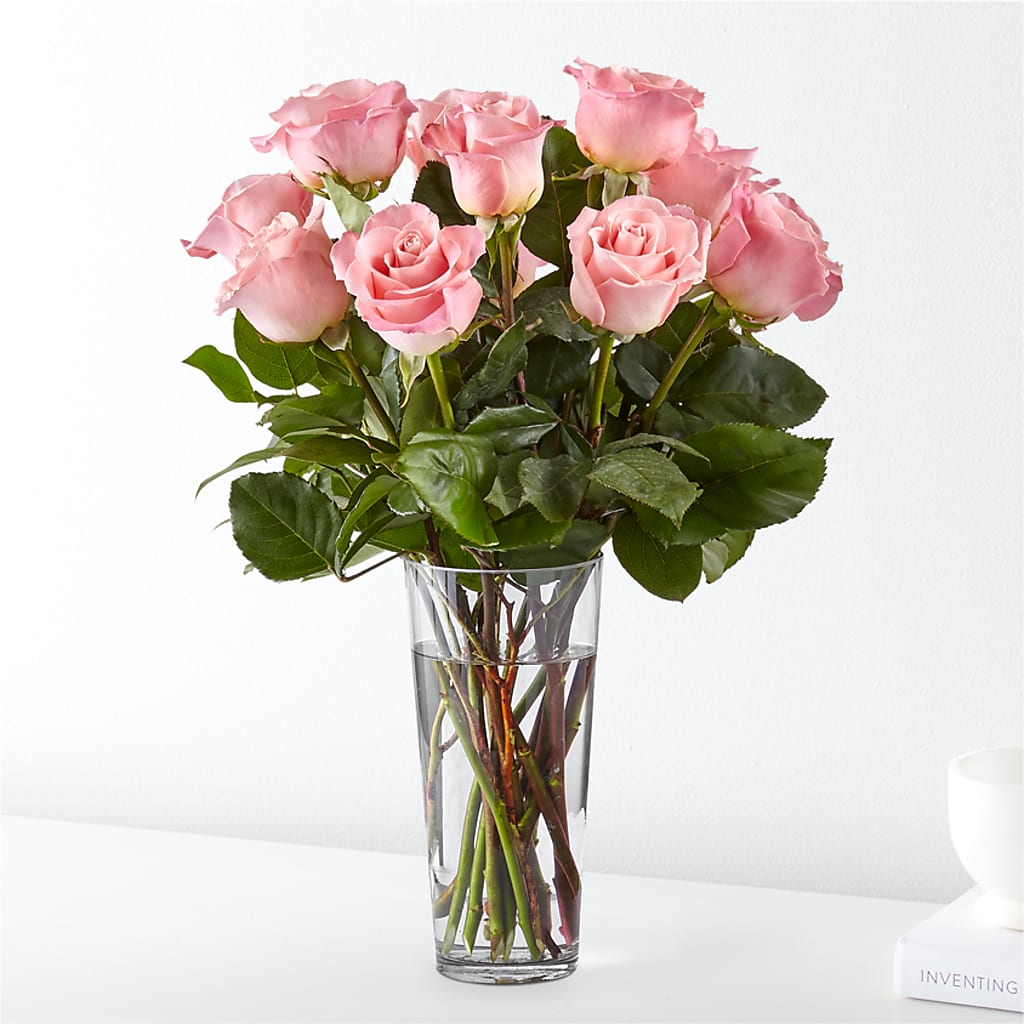 Long Stem Pink Rose Bouquet –  Sugardoll Florist, New York NY