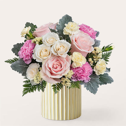 Blissful Moments Bouquet with Ivory Vase –  Sugardoll Florist, New York NY
