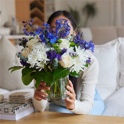 Cerulean Waves Bouquet –  Sugardoll Florist, New York NY