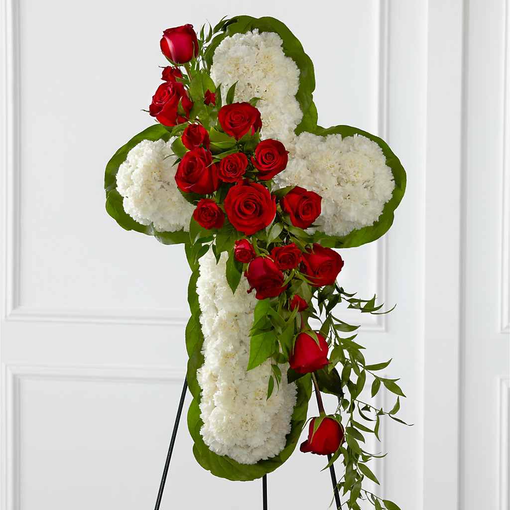 Floral Cross Easel –  Sugardoll Florist, New York NY