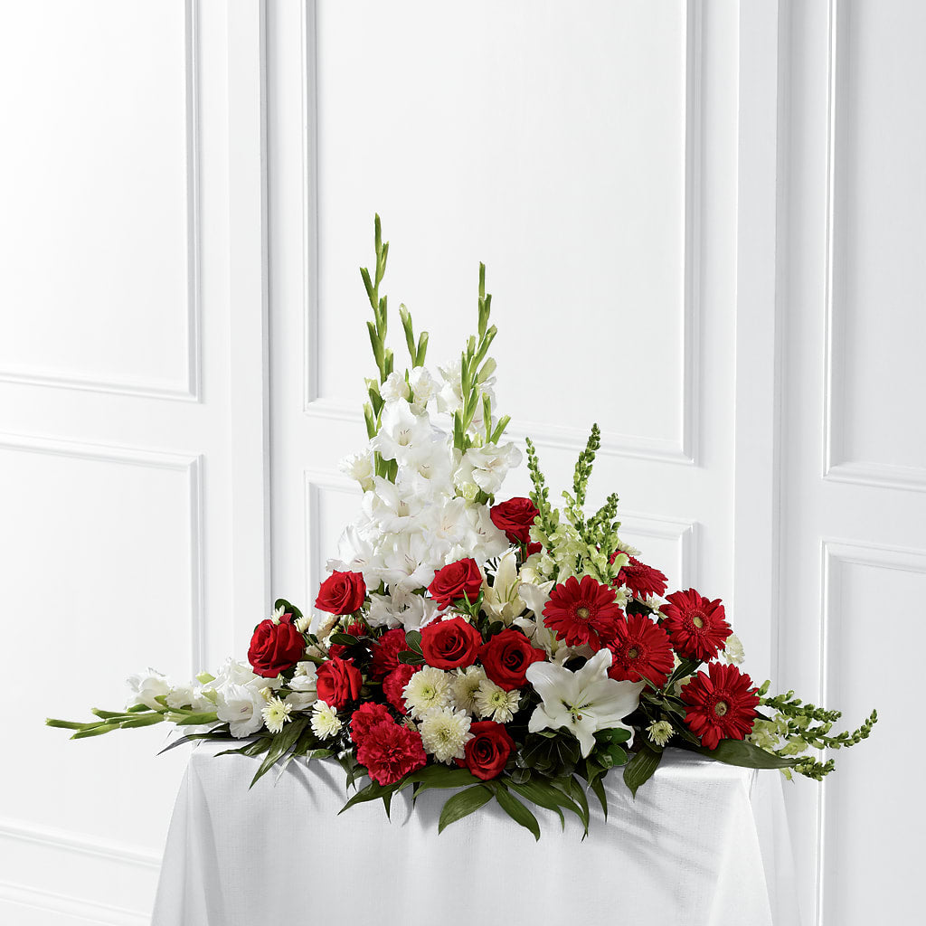 Crimson & White Arrangement –  Sugardoll Florist, New York NY