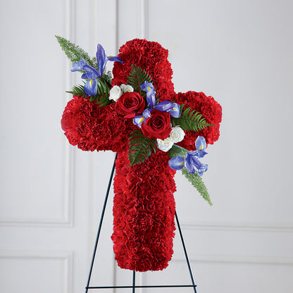 Faithful Hero Floral Cross –  Sugardoll Florist, New York NY