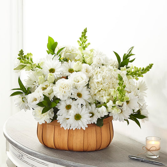 Pure Ivory Basket –  Sugardoll Florist, New York NY