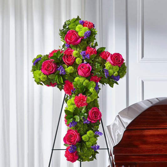 Tribute Rose Floral Cross –  Sugardoll Florist, New York NY