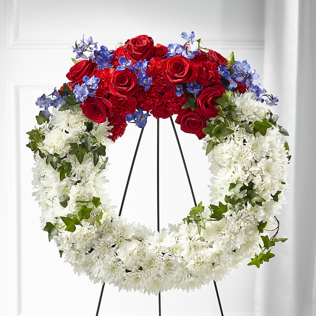 Patriotic Passion Wreath –  Sugardoll Florist, New York NY