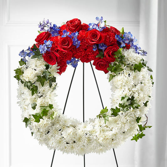 Patriotic Passion Wreath –  Sugardoll Florist, New York NY