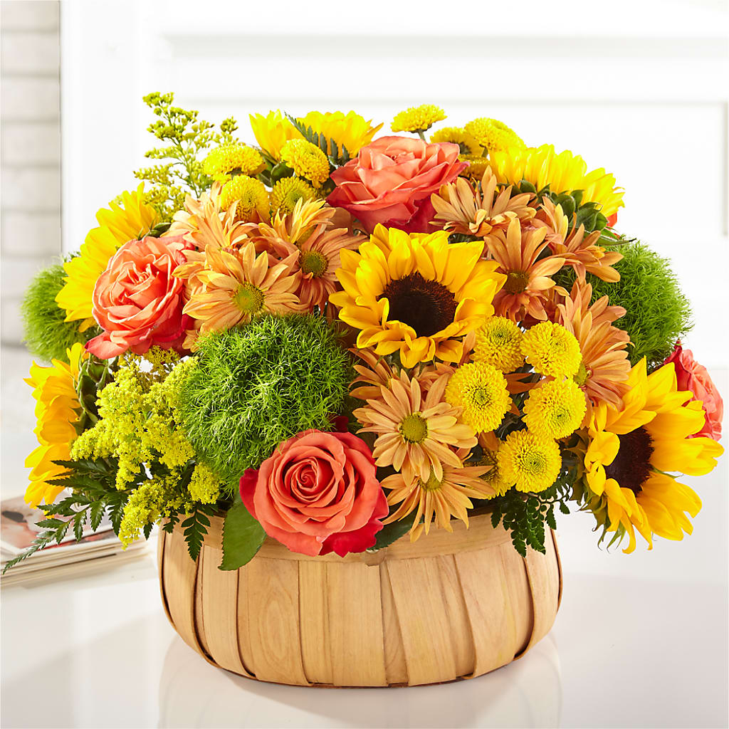 Harvest Sunflower Basket –  Sugardoll Florist, New York NY