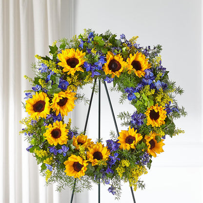 Bright Rays Wreath –  Sugardoll Florist, New York NY