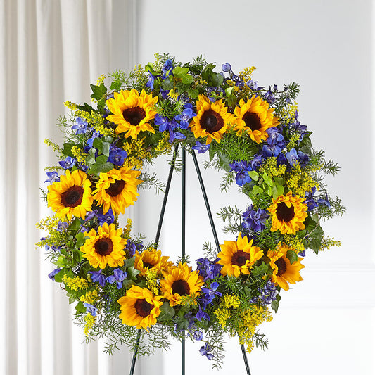Bright Rays Wreath –  Sugardoll Florist, New York NY