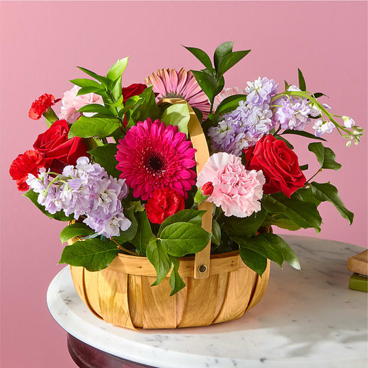 Pink Picnic Basket –  Sugardoll Florist, New York NY