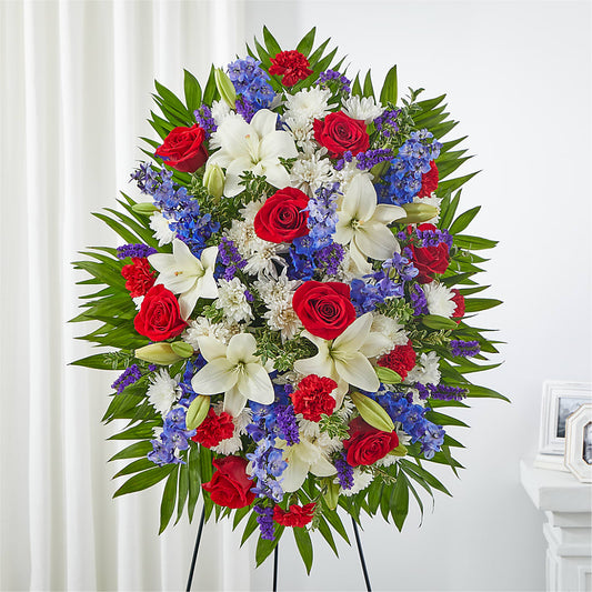 Cherished Service Standing Spray –  Sugardoll Florist, New York NY
