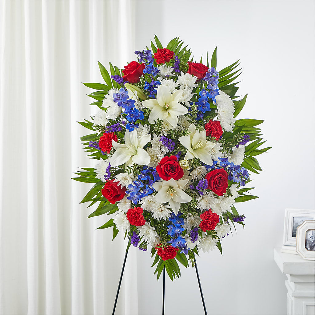 Cherished Service Standing Spray –  Sugardoll Florist, New York NY
