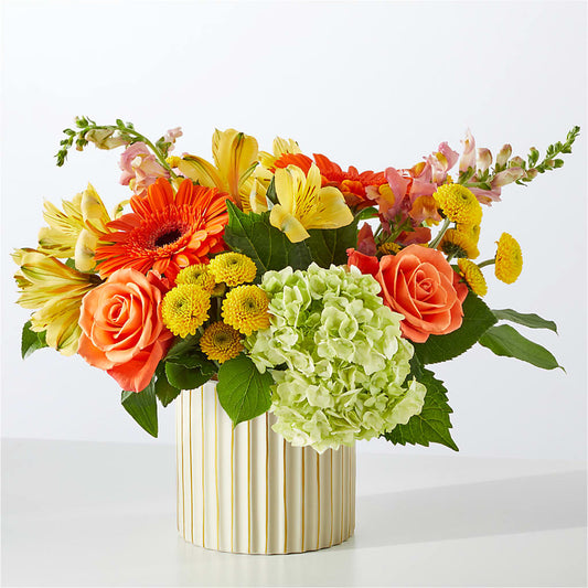 Autumn Sunshine Bouquet with Ivory Vase –  Sugardoll Florist, New York NY