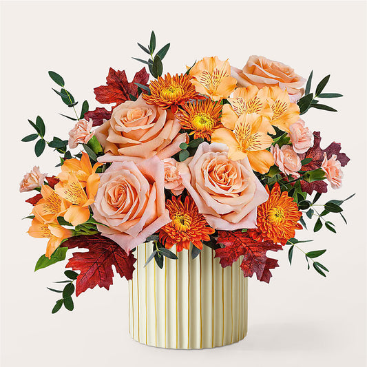 Spiced Latte Bouquet with Ivory Vase –  Sugardoll Florist, New York NY
