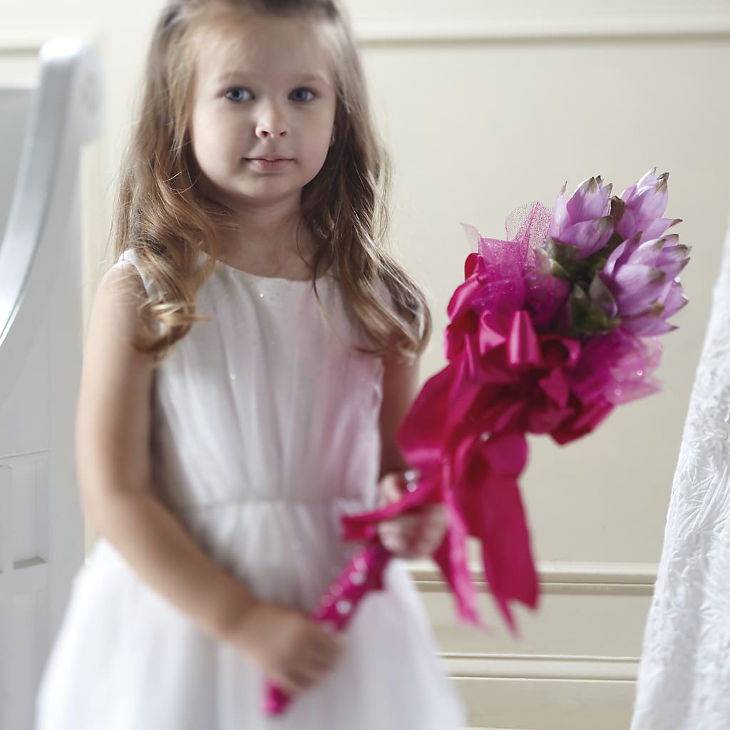 Sparkle Pink Flower Girl Bouquet –  Sugardoll Florist, New York NY