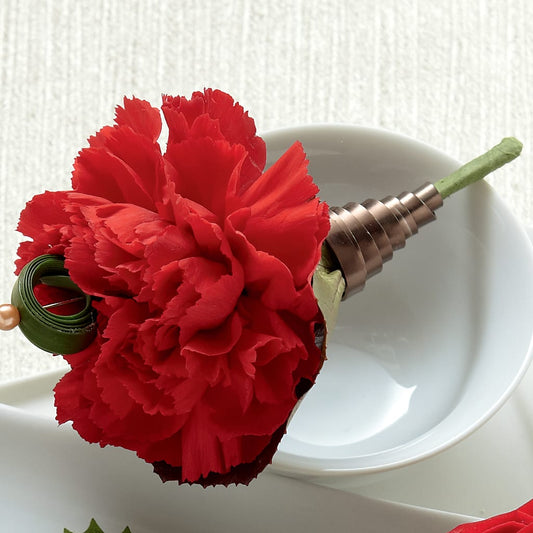 Red Carnation Boutonniere –  Sugardoll Florist, New York NY