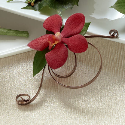 Red Mokara Boutonniere –  Sugardoll Florist, New York NY